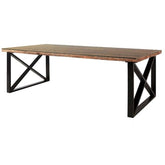 Live Edge X Design Center Table Industrial Dining Table Rectangular 180x100x75cm